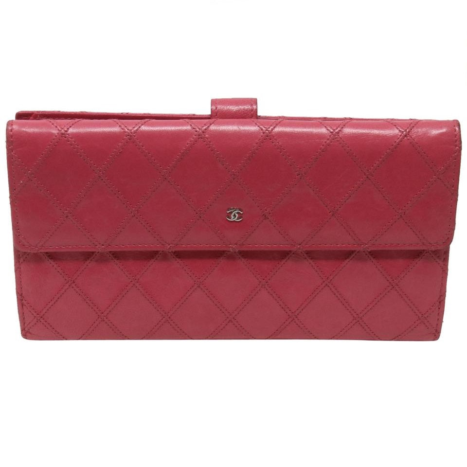 Chanel Gusset Flap Caviar Leather Wallet