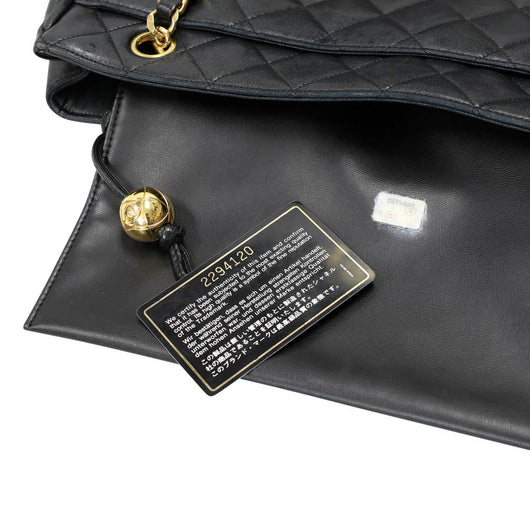 CHANEL Matelasse Pochette Chain Shoulder Black Women's Lambskin Bag