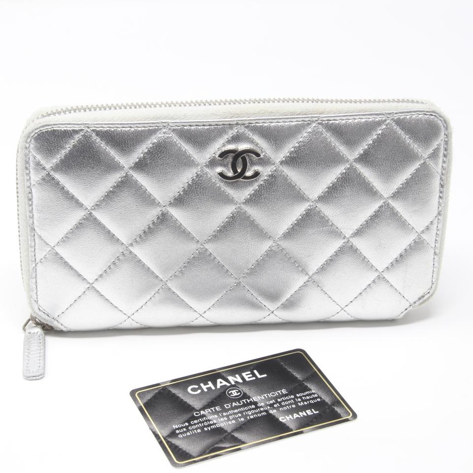 Chanel CC Quilted Leather Metallic Quilted Wallet CC-1029P-0015