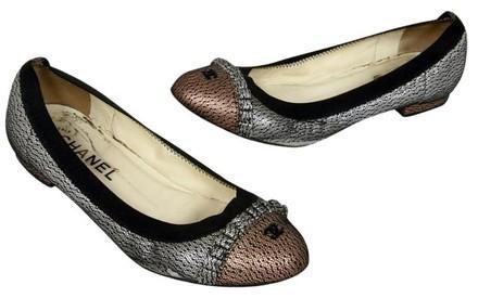 Chanel Metallic Lace Embossed 36 Espadrilles Flats CC-1021P-0004