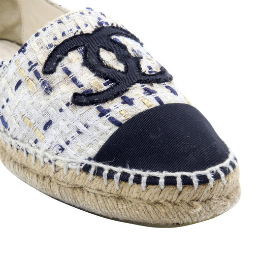Chanel Tweed Espadrille Flats. Size 38 – Chic To Chic Consignment
