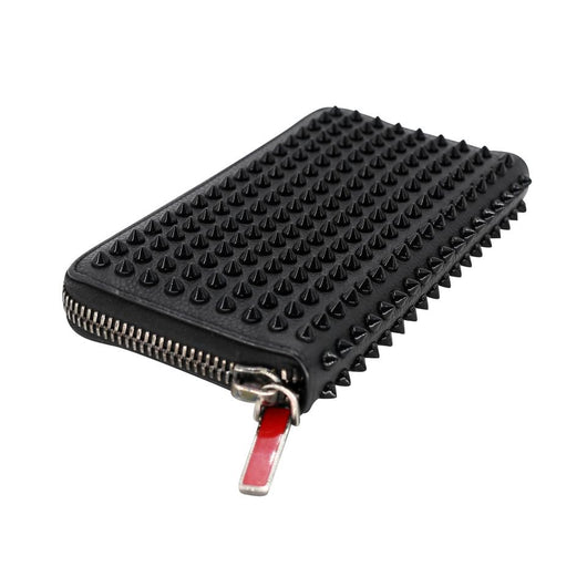 Christian Louboutin Black Calfskin Spiked Panettone Wallet