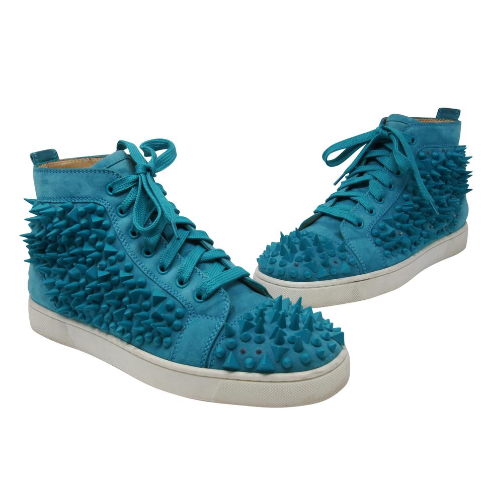 Christian Louboutin Mens Louis Orlato Spike Mesh HighTop Sneakers   Neiman Marcus