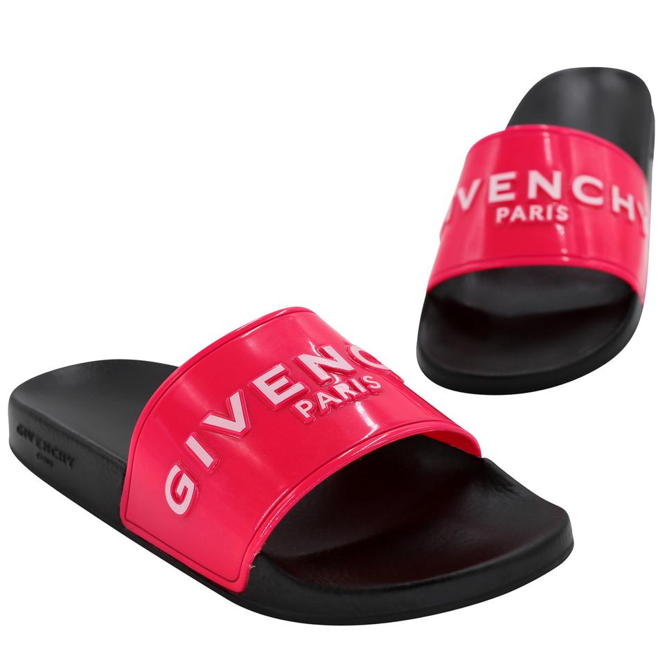 Givenchy Neon Signature 37 Slides Pool Print Sandals GV-S0425P-0002 – MISLUX