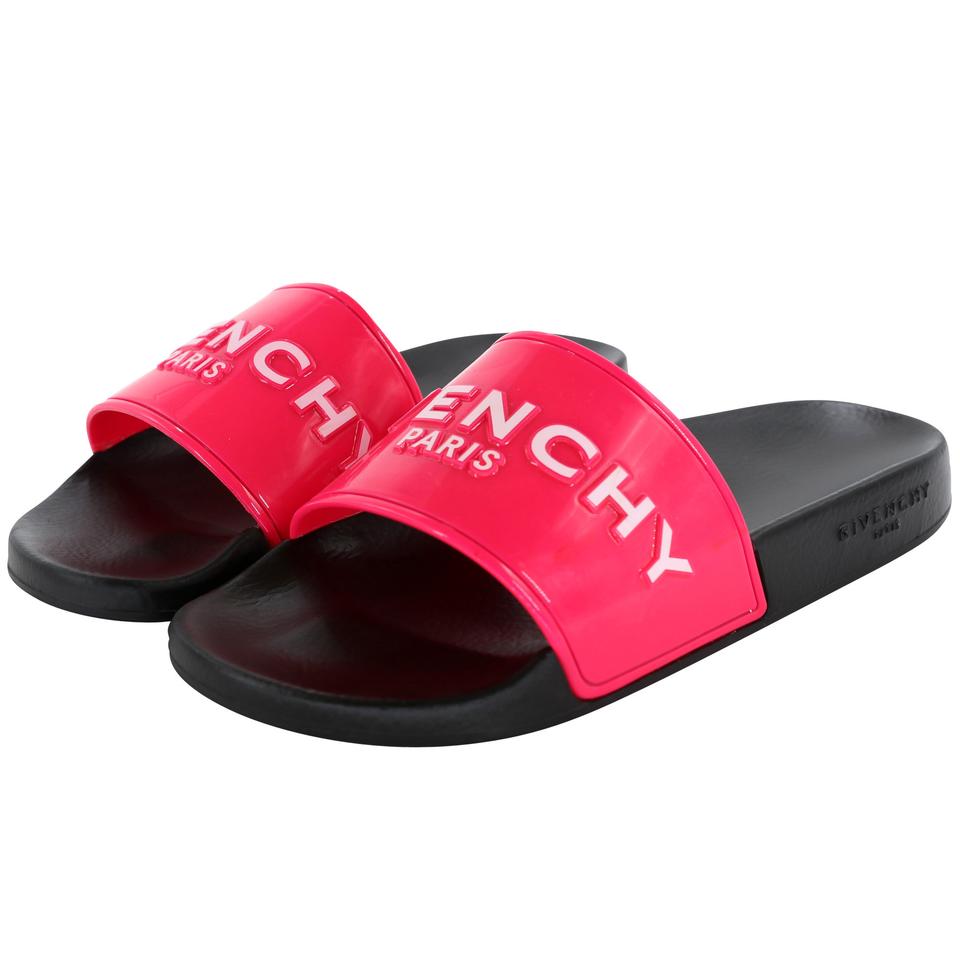 Givenchy Neon Signature 37 Slides Pool Print Sandals GV-S0425P-0002 – MISLUX