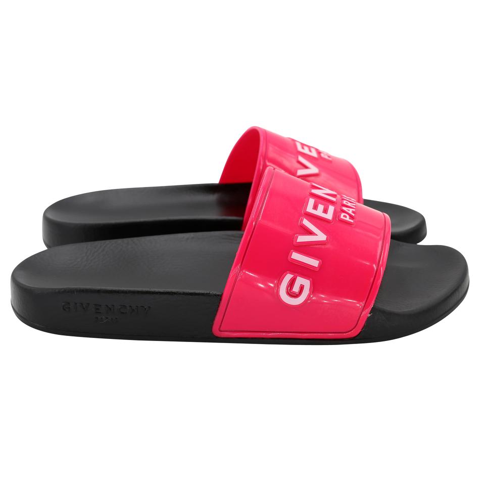 Givenchy Neon Signature 37 Slides Pool Print Sandals GV-S0425P-0002 – MISLUX