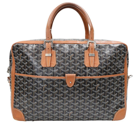 Goyard Ambassade Business Brief Travel Case Leather Messenger Bag