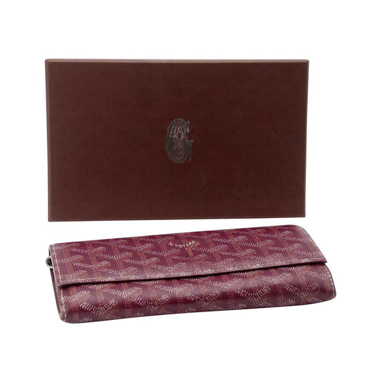 Goyard Monogram Canvas Petit Portefeuille zippe Bifold Wallet Red