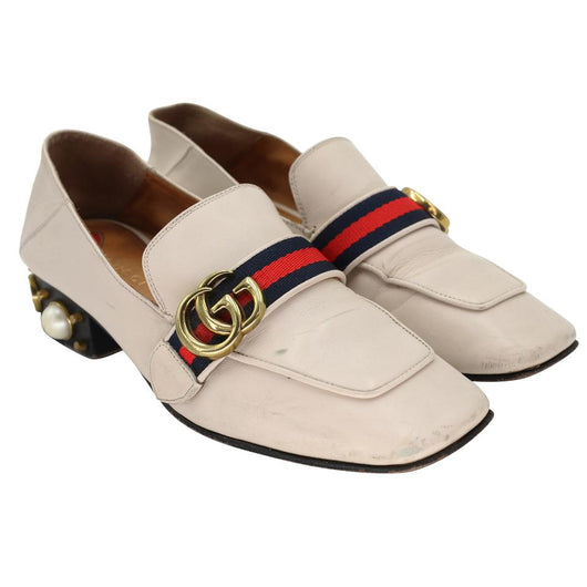 Gucci Marmont Studded sz 39 Pearl Loafer Flats GG-S0205N-0003