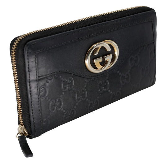 Chanel Gold Leather Bi Fold Large Wallet
