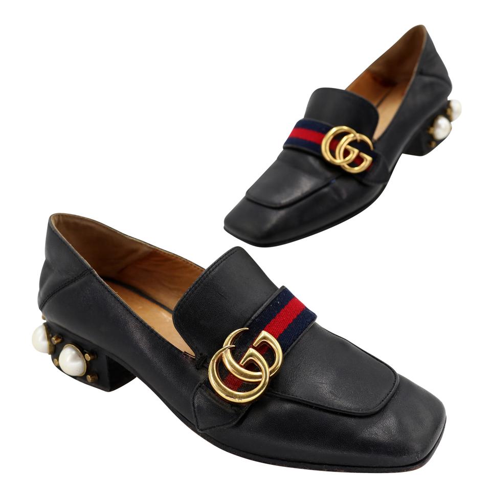 Gucci Marmont 36 Leather Web GG Faux Pearl Embellished Mules/Slides  GG-S0504P-0001 – MISLUX