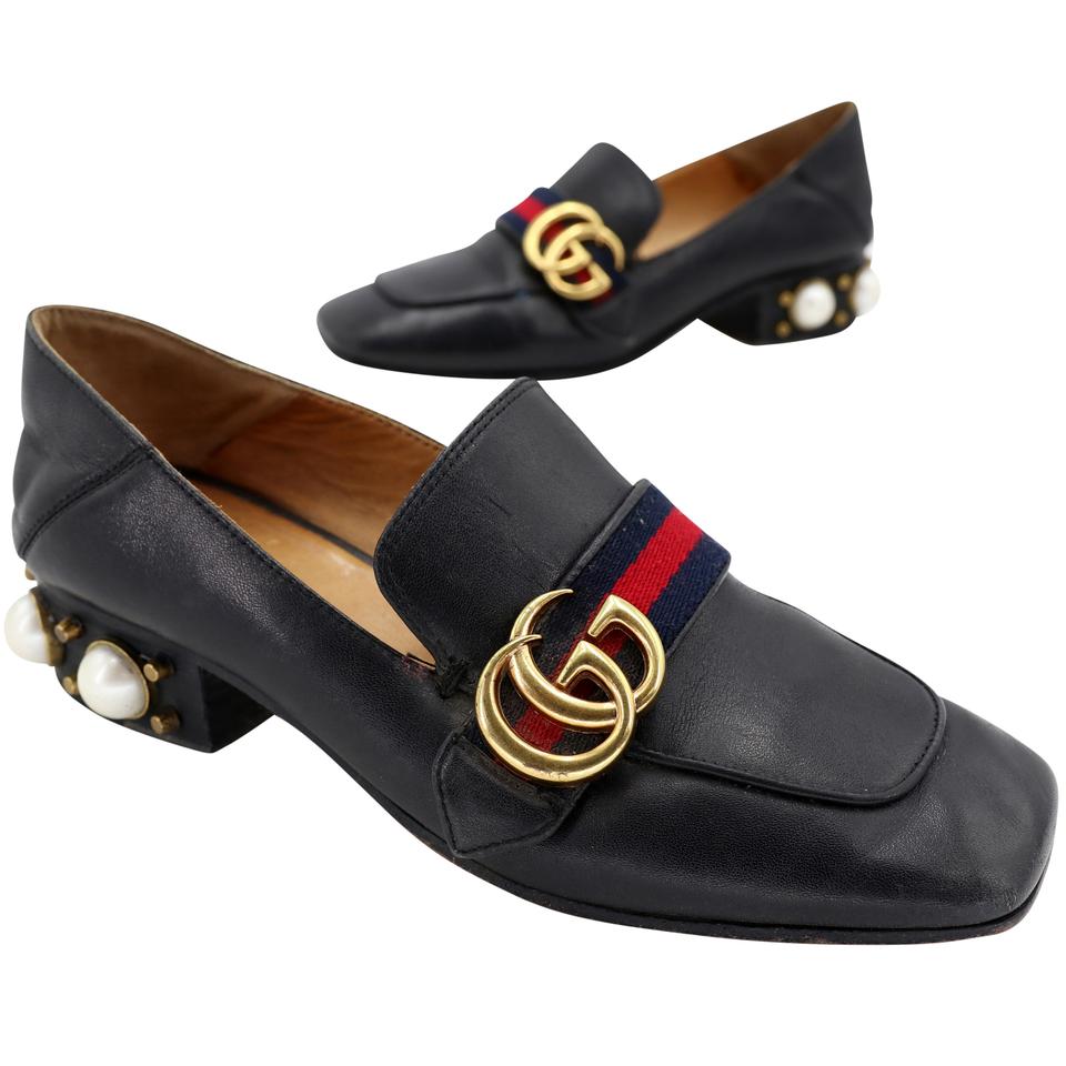 Gucci Marmont 36 Leather Web GG Faux Pearl Embellished Mules/Slides  GG-S0504P-0001 – MISLUX