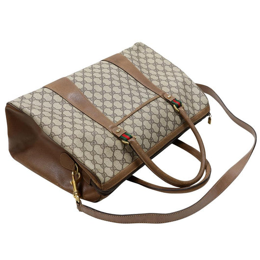 Gucci Large GG Monogram Overnight Travel Cross Body Bag