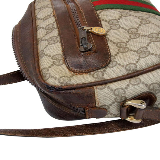 Gucci Ophidia Small Gg Supreme Web Stripe Cross-body Bag In Multi