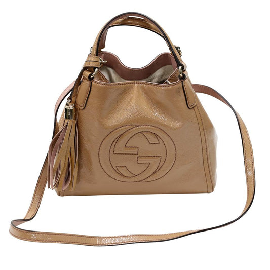Gucci Brown Mini GG Supreme Ophidia Crossbody Bag Beige Cloth Cloth  ref.1009614 - Joli Closet
