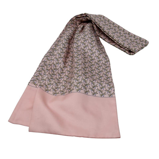 Hermès Pink Ascot in France Silk Necktie Monogram Pattern Race Horse Scarf/Wrap