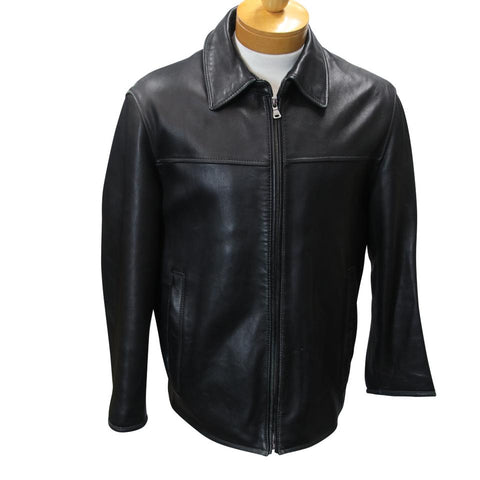 boss men's leather jacket sale