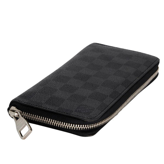 Louis Vuitton Black Damier Graphite Coated Canvas Zip Around Wallet For  Sale at 1stDibs