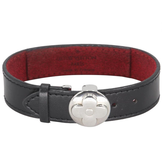 Louis Vuitton Black Leather Monogram Millennium Wish Bracelet - Yoogi's  Closet