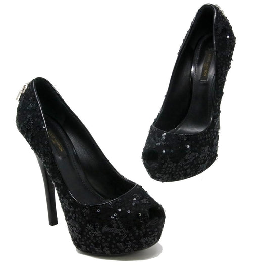 Louis Vuitton Black Patent Leather Oh Really! Pumps Size 36