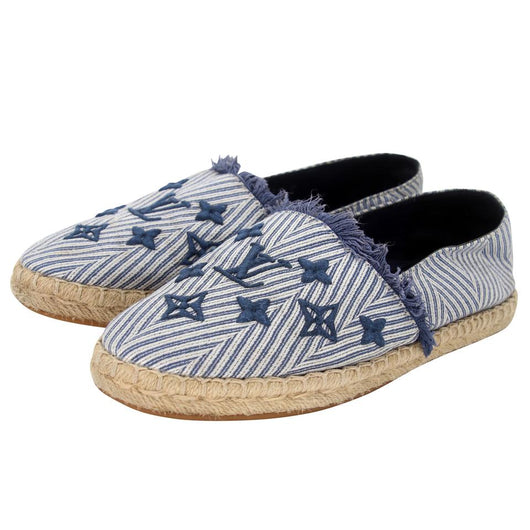 Louis Vuitton LV 37 Denim Espadrille Monogram Flats