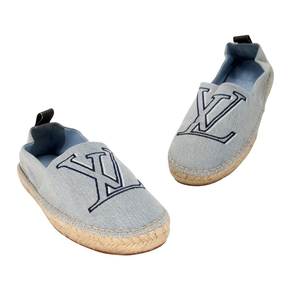 Louis Vuitton LV 37 Denim Espadrille Monogram Flats