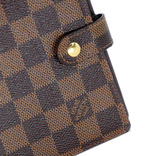 Louis Vuitton Agenda Cover Small Ring Damier Ebene Brown