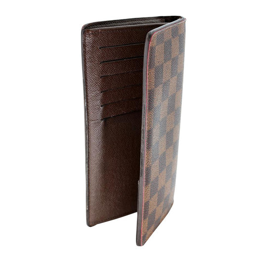 LOUIS VUITTON Damier Ebene Checkbook Cover Card Holder Wallet