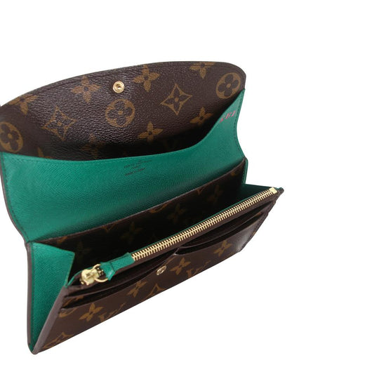 lv green wallet