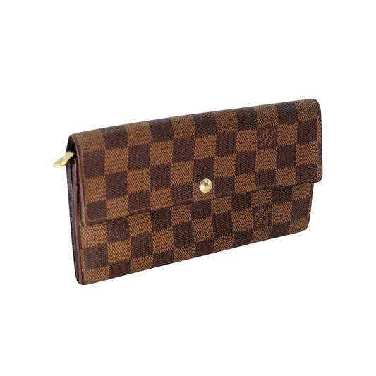 VINTAGE LOUIS VUITTON CHECK HOLDER IN MONOGRAM CANVAS CHECK HOLDER Brown  Cloth ref.881285 - Joli Closet