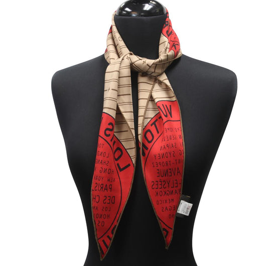 Louis Vuitton Banton Trunk Women's Scarf Muffler M73965 100% Silk