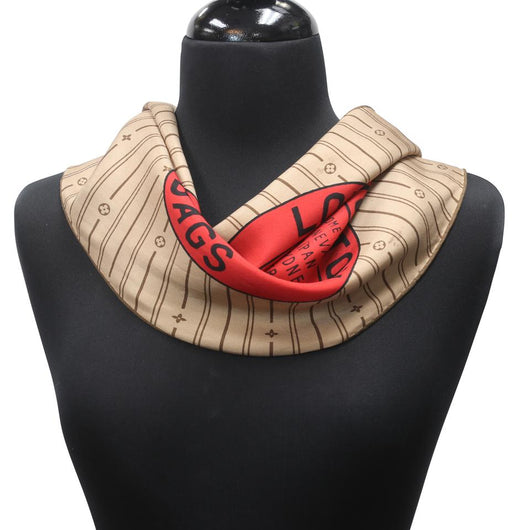 Monogram Multicolor Brown Silk Trunk Scarf Wrap