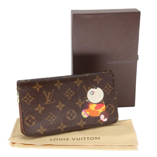 LOUIS VUITTON Takashi Murakami Panda Bifold Wallet Monogram Brown from Japan