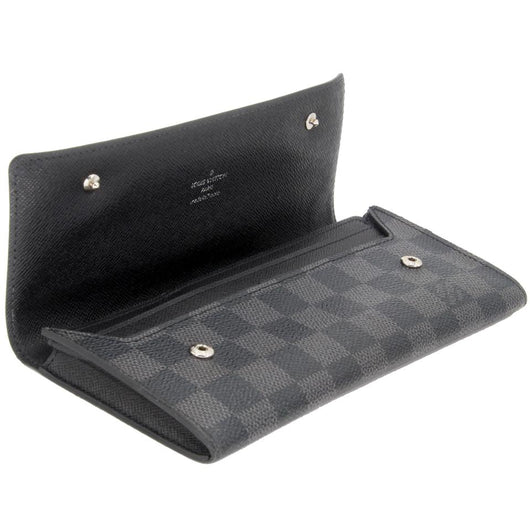 Louis Vuitton Gray Rare Brazza Damier Gm Graphite Canvas Bifold