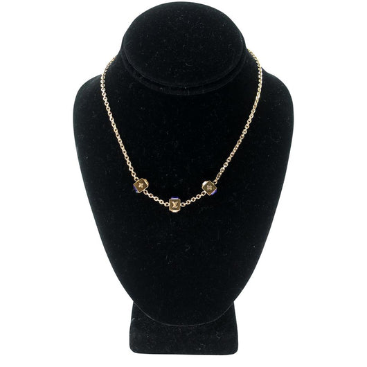 Louis Vuitton Gamble Short Necklace Metal with Crystal Gold 1235841