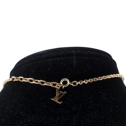 Louis Vuitton Gamble Long Necklace Metal and Crystals Gold 195056283