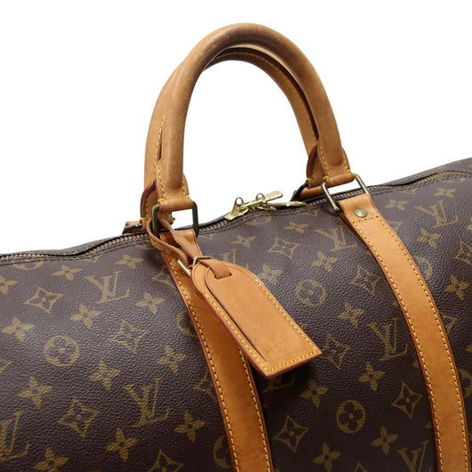 LOUIS VUITTON Keepall 45 Monogram Canvas Duffle Travel Bag Brown