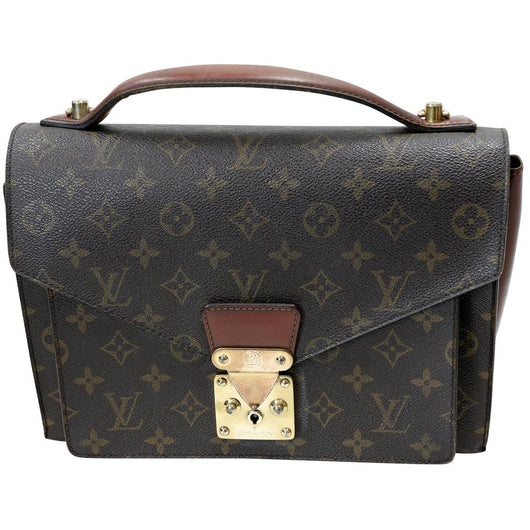 Authentic LOUIS VUITTON Monceau Monogram Canvas Hand Bag Purse