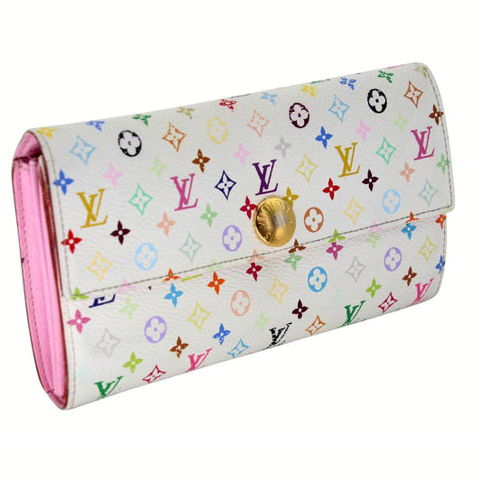 Louis Vuitton Monogram Murakami Multicolor White Sarah Wallet Anise in –  Apalboutique