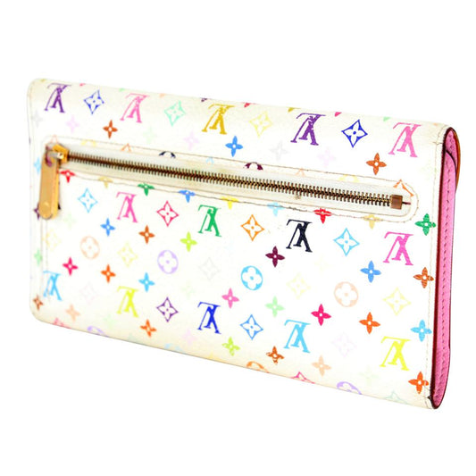 Takashi Murakami x Louis Vuitton White Monogram Multicolore Porte-Monnaie  Viennois Wallet QJA0FBWKWB000