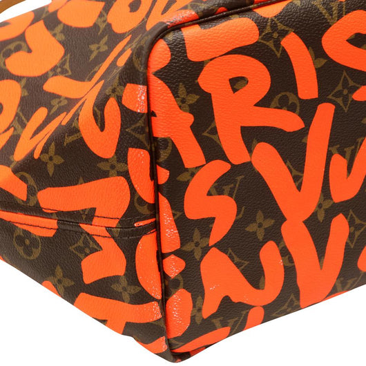 Louis Vuitton Monogram Canvas Neon Orange Graffiti Stephen Sprouse