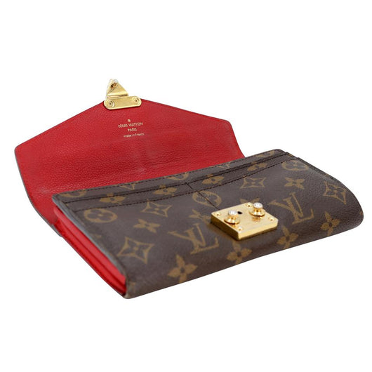 Louis Vuitton Python And Brown Monogram Pallas Long Wallet Gold
