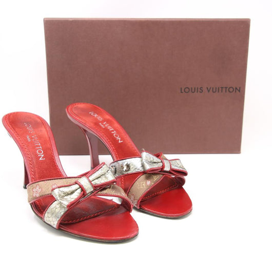 Louis Vuitton Takashi Blossom 37 Monogram Kitty Heels LV-1021P