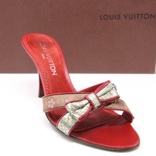 Louis Vuitton Takashi Blossom 37 Monogram Kitty Heels LV-1021P