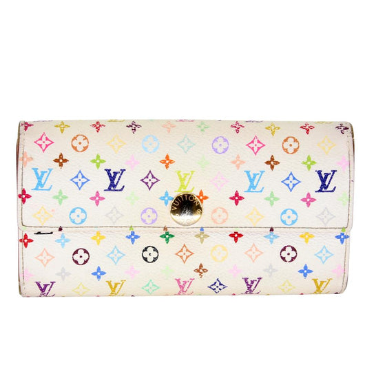 Louis Vuitton Vintage White Limited Edition Monogram Multicolor Sarah  Canvas Wallet, Best Price and Reviews