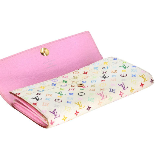 White Louis Vuitton Monogram Multicolore Sarah Long Wallet