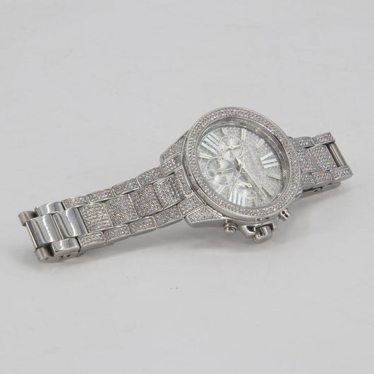 michael kors silver bling watch