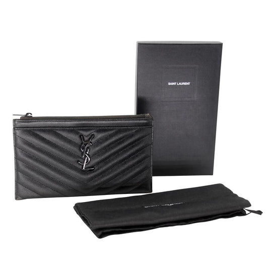 Saint Laurent Grain de Poudre Large YSL Bill Pouch Wallet SL-1005P-0003 –  MISLUX