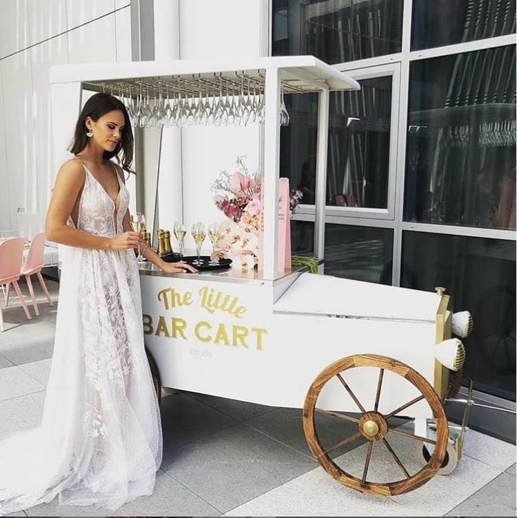 little bar cart for weddings vendor
