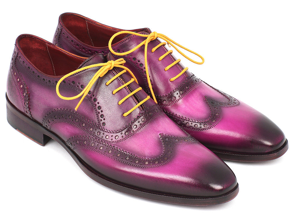 pink wingtip shoes